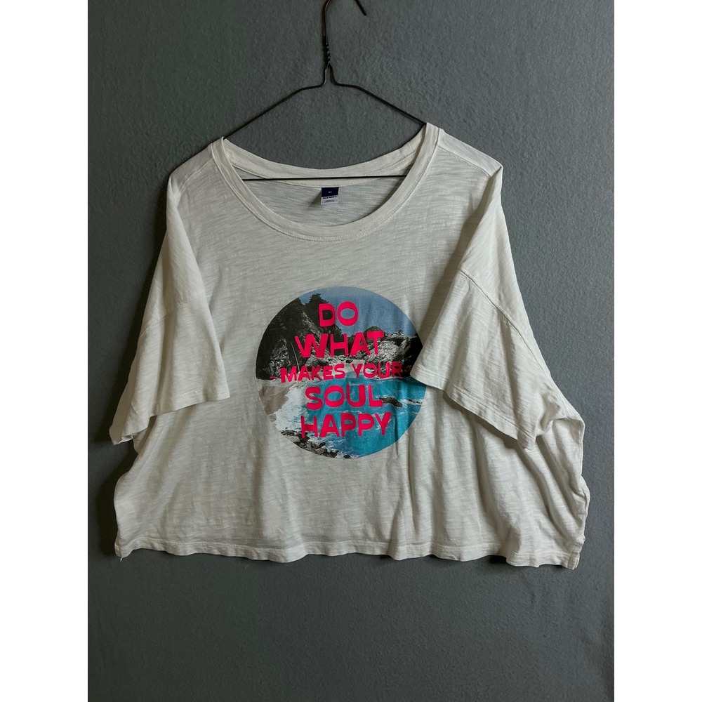 Old Navy Top Women's‎ Extra Large Graphic Tee Do What Makes Your Soul Happy